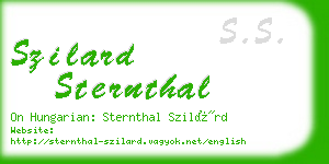 szilard sternthal business card